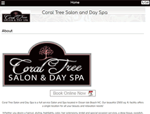 Tablet Screenshot of coraltreesalonanddayspa.com